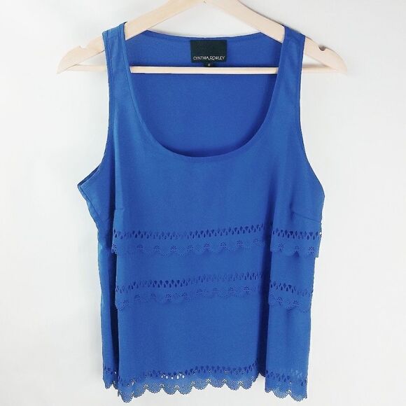Cynthia Rowley Laser Cut Tank Top - Picture 1 of 5